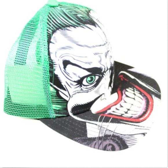 Batman Joker Snapback DC Comic Graphic Trucker Hat - Picture 6 of 6